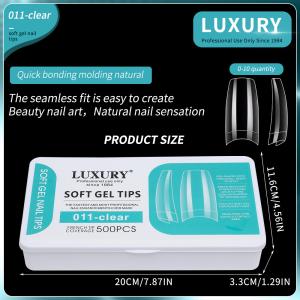 Wholesale 500pcs/Box Fake Nails Clear Half Cover Square False Nail Tips For Women from china suppliers