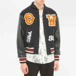 2023 Winter OEM Custom Logo Vintage Boy Leather Coat Sport Baseball Jacket