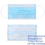 3 Ply Disposable Face Mask Non Woven Material For Cough Germs Illness
