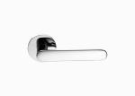 Geometric Style Brass Door Handles 131mm 57mm Door Lever Handle on Rosette