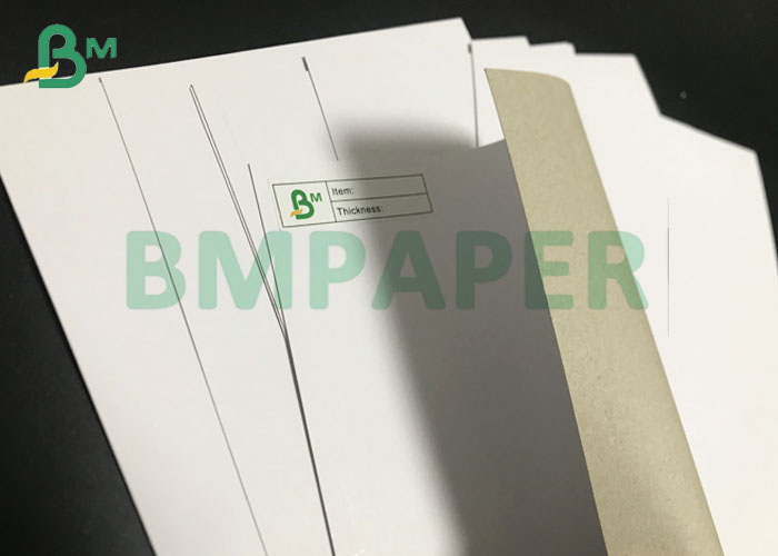 Jumbo Rolls 230gsm To 450gsm Recycled White Claycoat Duplex Board Grey Back 