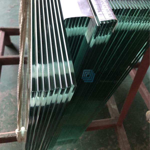 Clear 19MM Toughened Glass for Curtain Wall Customized Color and Min size 200mm