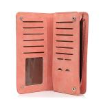 Orange Color Multi Card Organizer , PU Leather Clutch Wallets For Women