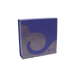Wholesale Luxury Recycled Cardboard Gift Boxes Chinese Blue Hot Stamping Printing from china suppliers
