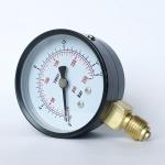 Painted Steel Case 250 Psi Pressure Gauge Brass Connection Lower Mount Glass