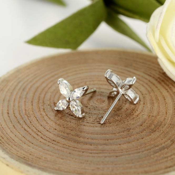Ebay New Arrival Windmill Design Zircon Silver Fashion Jewelry Earrings