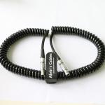 4 Pin Male To 4 Pin Male Coiled Twist Cable For Teradek Bond ARRI Alexa Camera