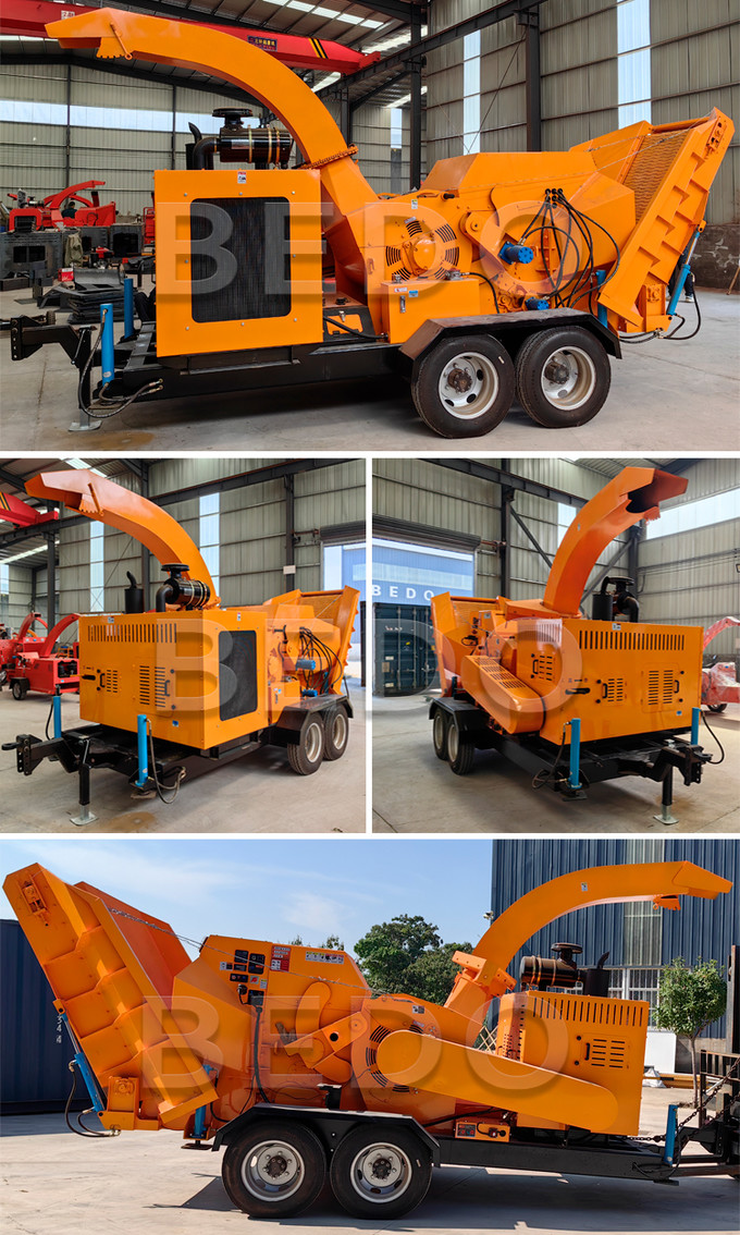 Strong Power Self-Feeding Garden Waste Leaves Tree Branch Shredder Machine