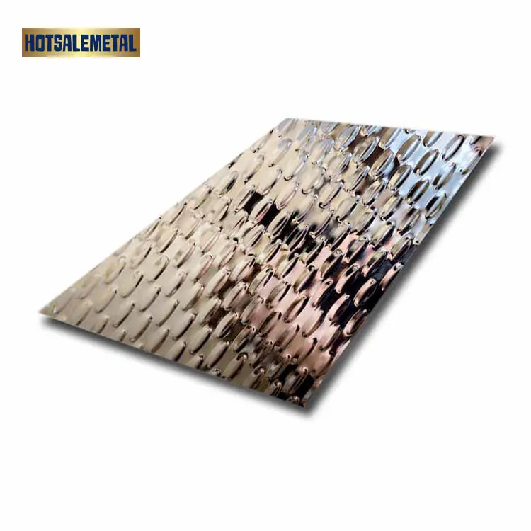 BA 0-3mm Ss304 Hammered Stainless Steel Sheet Decorative Metal Plate