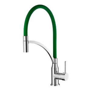 Wholesale Silicone Hose Chrome Finish Kitchen Mixer Faucet Water Saving Corrosion Resistance from china suppliers