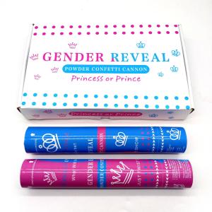 Wholesale Blue Pink Boy Girl Gender Reveal Confetti Launcher Biodegradable Flameproof Party Confetti Popper from china suppliers