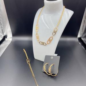 Wholesale High Polish Newest Gold Color Stainless Steel Earring ,Necklace , Bracelet Sets For Lady from china suppliers