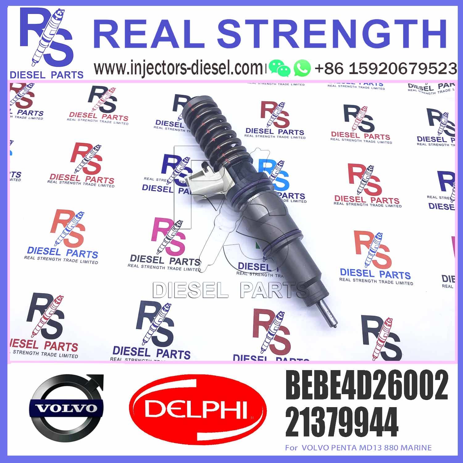 Diesel Fuel Injector 3801371 4 Pins Common Rail Fuel Injection Nozzle BEBE4D26002 For V-O-L-V PENTA MD13 880 MARINE