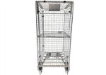 Nesting Metal Folding Metal Trolley Industrial Warehouse Cage Trolley