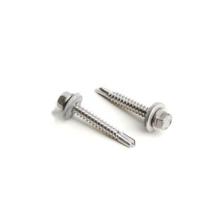 Wholesale AISI 410 + Stainless Steel 304 Hex Washer Head Bi Metal Self Drilling Screws Road Rust Treasure Coating from china suppliers