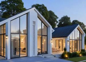 Wholesale Modern Light Steel Frame House Kits With 3 Bedrooms NS/AS Prefab Light Steel Frame House from china suppliers
