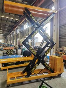 Wholesale 1000kg-5000kg Portable Electric Wheels Movable Lift Table With CE from china suppliers