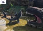 Whale Shaped Likelife Life Size Fiberglass Statues For City Plaza / Zoo