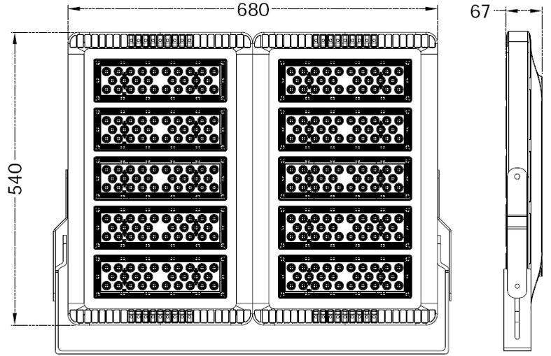 IP66 High Power LED Stadium Light with 160Lm/W high efficiency for 5 years warranty