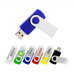Wholesale Custom Logo Swivel Metal Pen Drive 8Gb USB key for Corporate Gift from china suppliers
