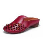 HZM018 First Layer Cowhide Women'S Slippers 2021 Summer New Leather Handmade