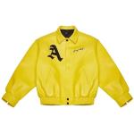 Black Yellow Heavy Winter Jacket Leather Versity Jacket For Men Manufacturer