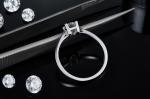 Unique S925 East West Setting Women Emerald Cut Moissanite Modern Wedding