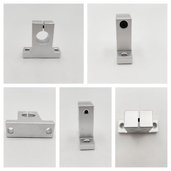 High Precision Shafting End Support Blocks 40mm Easy Installation With Clear Anodize Surface