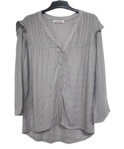 Wholesale Grey Color Fashion Ladies Blouse / Stylish Ladies Plus Size Tops BS191110 from china suppliers