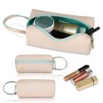 Pink Red Custom Cosmetic Bag Travel Women Girl BSCI 9.4x6.5x4.7"