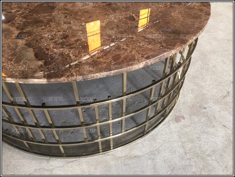 modern marble gold metal stainless steel round coffee table