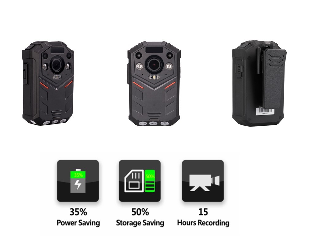 Water Mark Police Camera Recorder 5MP CMOS Sensor With Post - Record Function
