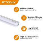 A2108 LED Glass Clip Light 200-3000mm Length 12.3mm Width 21mm Height DC12V/24V