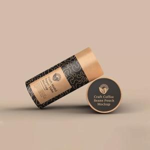 Wholesale Coffee Bean Packaging Cylinder Round Paper Container Biodegradable Empty from china suppliers
