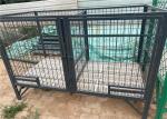 Double Door Foldable Stainless Steel Pet Pen Indoor Dog Kennels Crate Dog