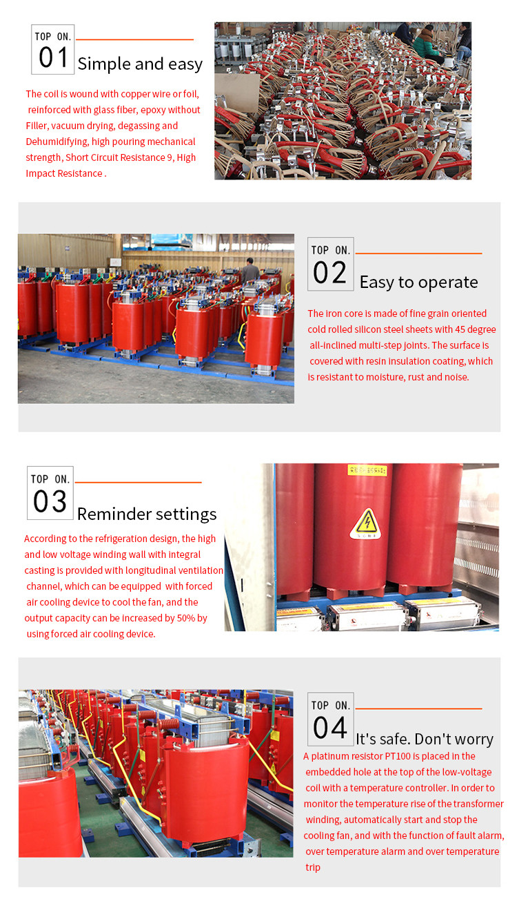 1/2/3mva 3 Phase Dry Type Cast Resin Transformer Three Phase Two Winding Transformer