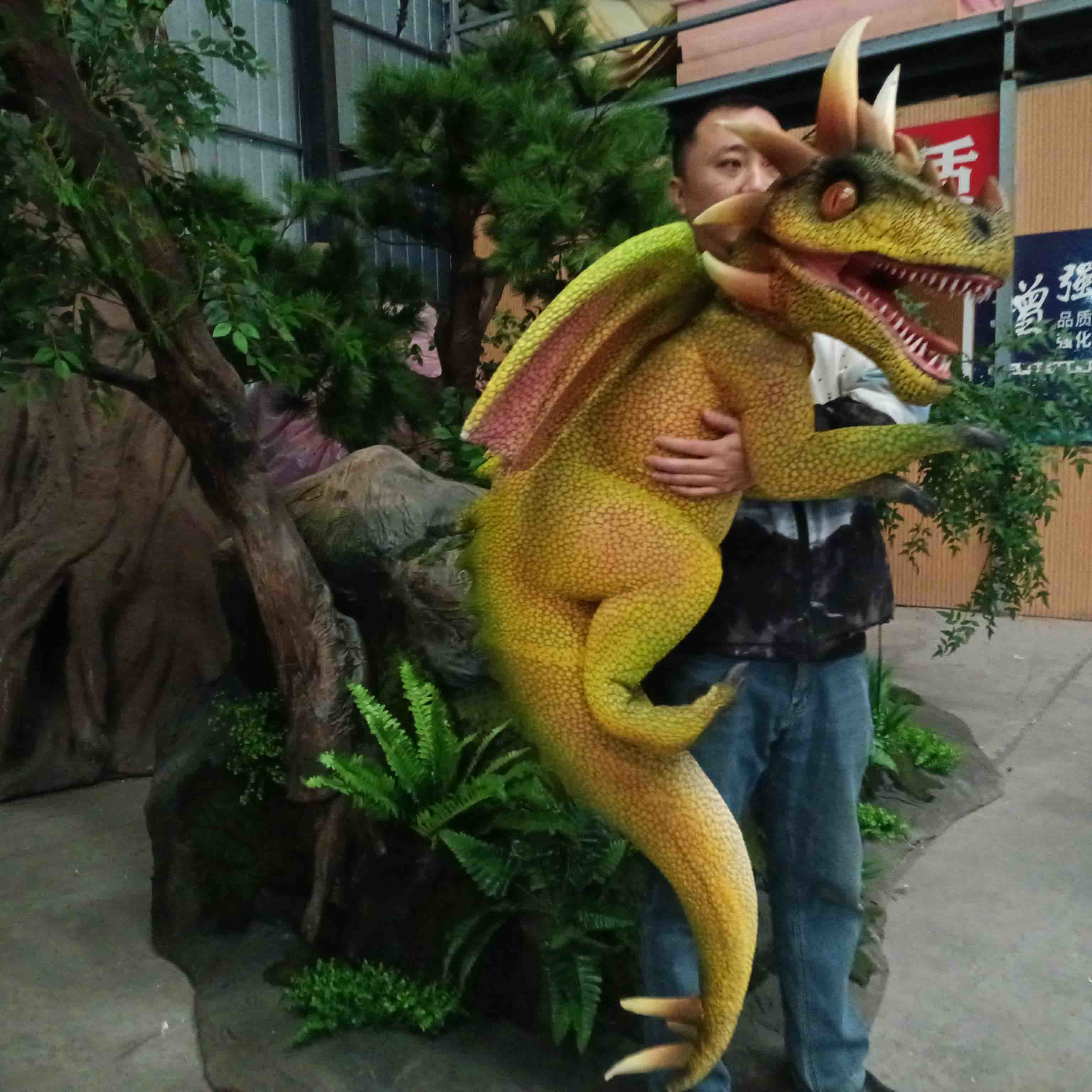 Hand Control Baby Animatronic Dinosaur Fly Dragon Puppet