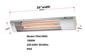Wholesale IP65 1800W Electric Patio Heater Infrared Radiant Heat Carbon fiber heating element Wall-Mounted/free standing outdoor from china suppliers