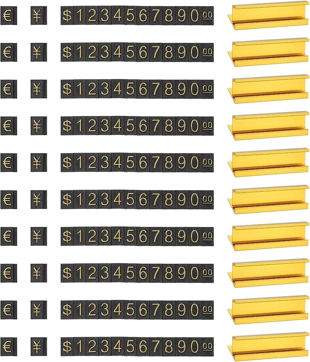 AaL-49-17 S 20set per box Plastic Pricing tags with Metal Base