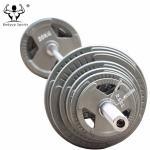 Gray Painted Cast Iron Fitness Equipment Barbells Hammertone Finish