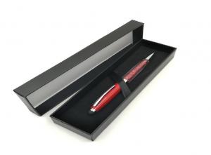 China Black Velvet Case Personalized Pen Box 190x80x28 mm Size Brown Color on sale