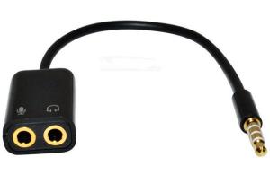 Wholesale 3.5mm stereo TRRS audio male to Earphone headset + microphone adapter PC iphone from china suppliers