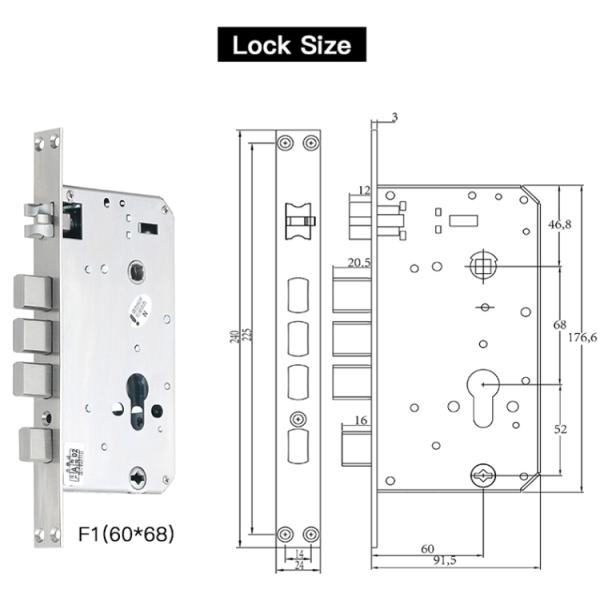 Energy Saving Hotel Door Locks , Controllable Hotel Card Reader Door Locks