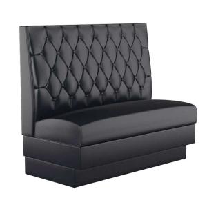 Wholesale Custom Restaurant Furniture Button Tufted Black Commercial Booth Seathing from china suppliers