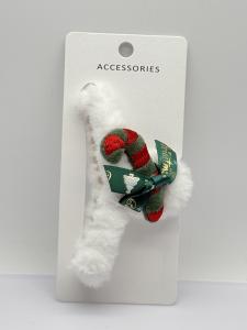 Wholesale Children's Christmas Furry Touch Hair Claw Clip with Candy Cane in Various Styles from china suppliers