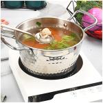 Silver Kitchen Sauce Pans Stainless Steel 304 With Glass Lid