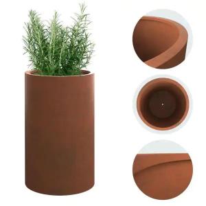 Wholesale High Circular Large Metal Planters Corten Steel Outdoor Planter Flower Pots from china suppliers