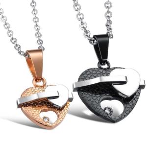 Wholesale New Fashion Tagor Jewelry 316L Stainless Steel couple Pendant Necklace TYGN132 from china suppliers