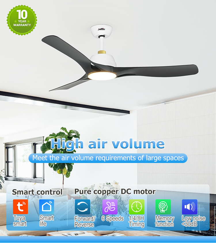 Living Room LED Ceiling Fan with Plastic Blades and REACH Certificate by 1stshine
