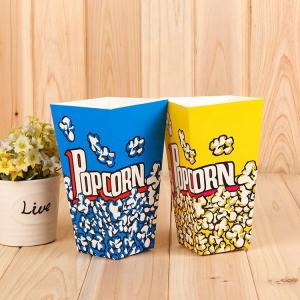 China Custom Printed Disposable Popcorn Containers Food Grade Soy Ink Color Printing on sale